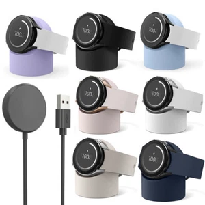 For Samsung Galaxy Watch 6 5 4 3 Active 1 2 Wireless Charging Dock Cable + Stand - Zdjęcie 1 z 22