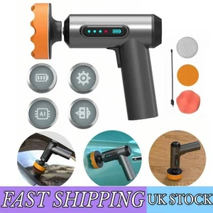 Car Polishing Machine Cordless Car Buffer Polisher USB Charging LED Display UK - Picture 1 of 8