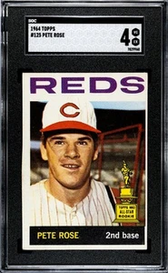 1964 Topps #125 - Pete Rose All Star Rookie -Cincinnati Reds- SGC 4 - Picture 1 of 2