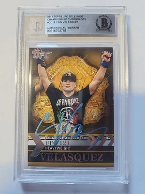 Cain Velásquez 2011 Topps UFC Title Shot Auto Firmado Losa Beckett BAS 1 Foto 1 de 2