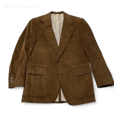 Abrigo Deportivo Vintage Años 70 Saks Fifth Avenue Hecho por el Hombre Gamuza Talla 40 - Regular Foto 1 de 4