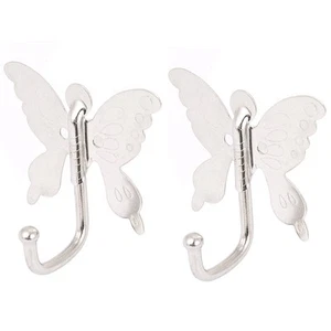 2X Bedroom Bathroom Butterfly Style Wall Mounted Cloth Towel Hook - Picture 1 of 5