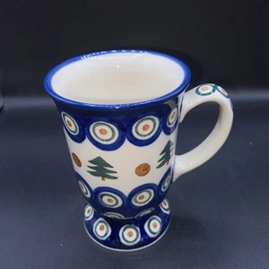 Taza de café irlandesa árbol de cerámica polaca de Navidad - Imagen 1 de 4