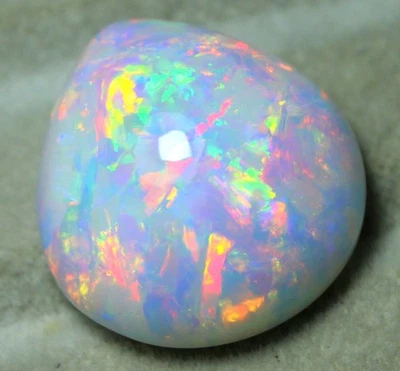 Certification Natural Ethiopian Opal White Multi Fire Loose Gemstone 25.15 Cts - Image 1 of 4