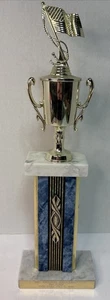 Vintage 1990’s Italian Marble Trophy “Best Appearing Adult Group” 2nd Place Flag - Picture 1 of 6
