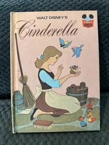 Vintage 1974 Walt Disney CINDERELLA Wonderful World Of Reading Book Club Edition - Picture 1 of 3