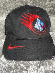 Vintage New York Rangers Hat Cap Snapback Black Nike NHL Adjustable - Picture 1 of 10
