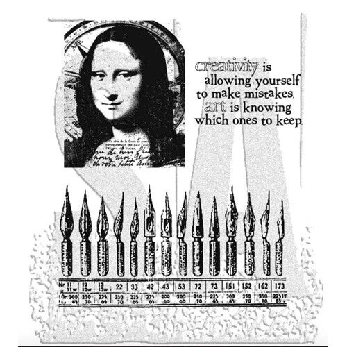 Набор резиновых зажимных штампов Tim Holtz Stampers Anonymous «MONA'S SKETCHBOOK» — CMS010 - Изображение 1 из 1