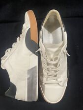 DOLCE VITA Zina White Leather Silver Black Sneaker  Gum Shoe Sole Womens Size 11