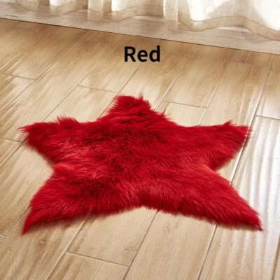  Five Pointed Star Area Rug Carpet Mat Pad Fluffy Cushion Home Floor Decor Soft - Image 1 of 4