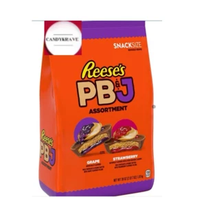 Reeses PB&J Peanut Butter Cups - 2Lb Bulk Milk Chocolate Candy - Foto 1 di 12
