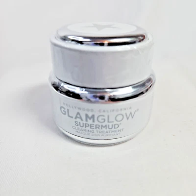 GlamGlow Supermud Clearing Treatment Mask  0.5oz/15 g SEALED FAST USA SHIPPING - Image 1 of 4