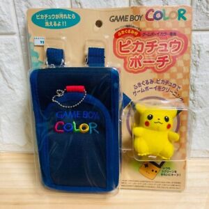 Pokemon Pikachu Rare Pouch & Plushiue for Nintendo GameBoy Color from Japan NEW