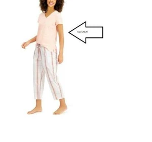 NWT Charter Club Separate PJ V-Neck Top Coral Mist Medium 100036597 - Picture 1 of 3