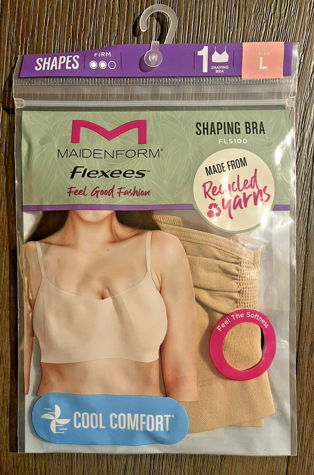Sujetador para mujer L Maidenform Flexees beige modelador fresco cómodo soporte objetivo GRANDE Foto 1 de 2