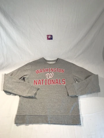 Washington Nationals Crewneck Sweatshirt Women's Small Gray MLB Baseball Sweater Cover