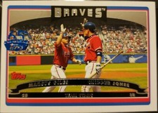 Chipper JONES Marcus GILES 2016 Topps 65th Anniversary Stamped SP Buyback Braves