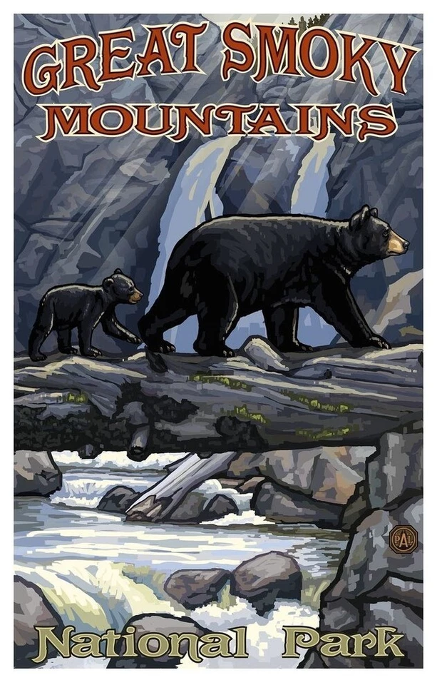 Paul A. Lanquist Great Smoky Mountians National Park Bear Print - Image 1 of 1