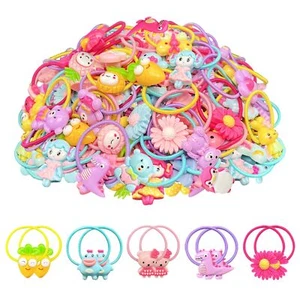 100 PCS Hair Ties Colorful Ponytail Holders Toddler Kids Girls Accessories - Picture 1 of 7