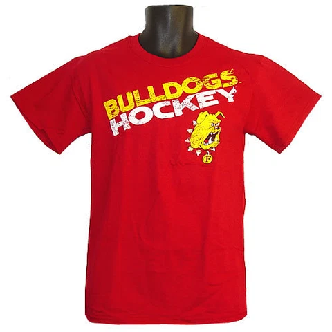 Ferris State Bulldogs Hockey Step Ahead Angle Cardinal T-Shirt - XLarge Cover