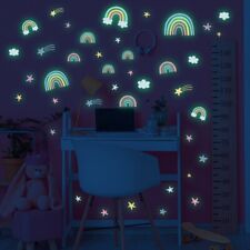 Wall stickers Clouds Stars Kids Room Glow in the Dark Rainbows Home Decor Decals
