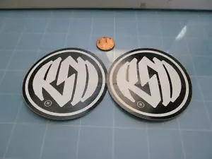 x2 SCHWARZ RSD Aufkleber Aufkleber RACING ORIGINAL ALTBESTAND - Bild 1 von 1