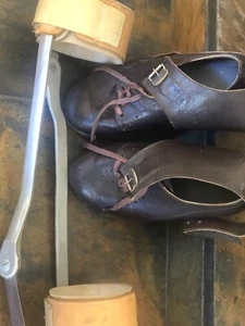 Calliper Shoes Disability Foley Film Props Rare Handmade ‘I Can Jump Puddles’ - Picture 1 of 5