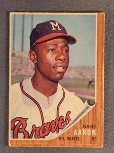 1962 Topps #320 Hank Aaron HOF VG - Picture 1 of 3