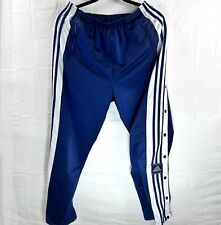 Vintage Adidas Tear Away Track Pants - Snap Up Breakaway Pants Mens Medium Blue