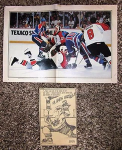 Ron Hextall Edmonton Oilers 1987 Stanley Cup Sports Illustrated photo & cartoon - Picture 1 of 3