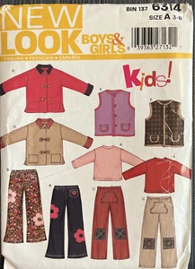 Neu Look Muster 6314 Jungen & Mädchen Unisex Top Hose Jacke Weste Größe 3-8 ungeschnitten - Bild 1 von 4