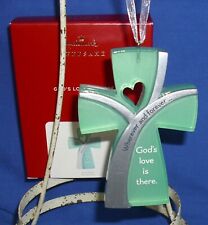 Hallmark Religious Christmas Ornament God's Love Is There 2021 Cross with Heart