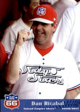2011 Inland Empire 66ers Grandstand #30 Dan Ricabal Pitching Coach Baseball Card