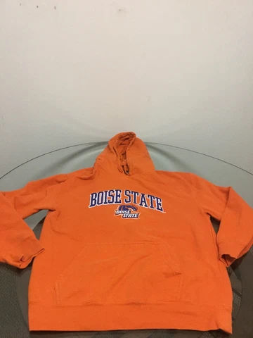 Boise State Broncos Orange Hoodie Sweatshirt Large Good Condition Cover