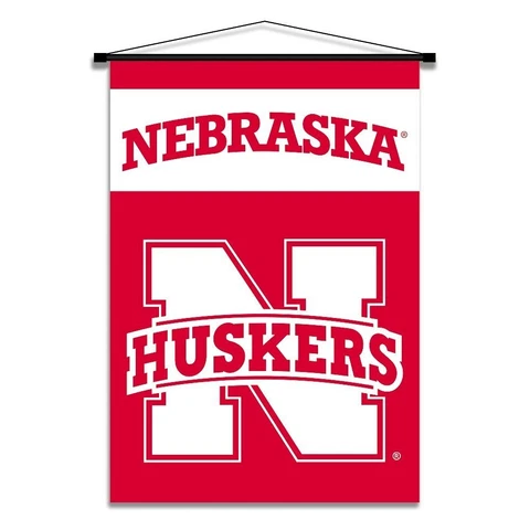 Nebraska Cornhuskers Indoor Scroll Banner Man Cave it Dad Son Mom Cover