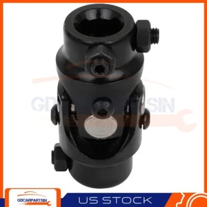 Black Steel U-Joint Shaft 1x Single Universal Steering  3/4" DD x 3/4" DD New - Bild 1 von 14