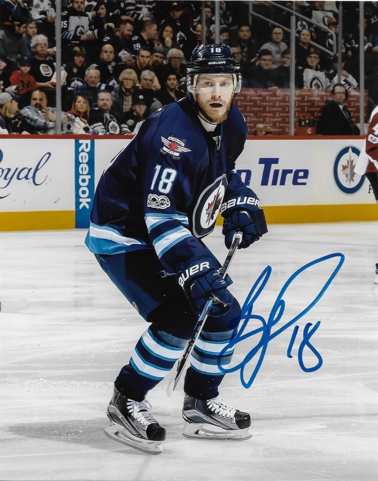 Foto firmada autografiada por Bryan Little de Winnipeg Jets 8x10 NHL CERTIFICADO DE AUTENTICIDAD #4 Foto 1 de 1