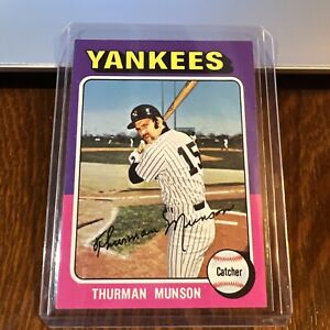1975 TOPPS THURMAN MUNSON #20 New York Yankees NM Captain Vintage