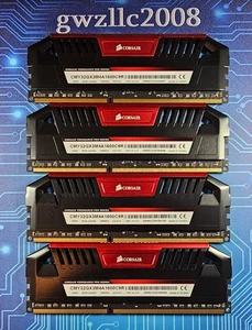 32GB (4x8GB) PC3-12800u DDR3-1600MHz 2Rx8 Non-ECC Corsair CMY32GX3M4A1600C9R - Picture 1 of 2