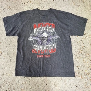 Avenged Sevenfold 2018 Tour Men's 2XL Gray Band Tee Graphic Print - Picture 1 of 3