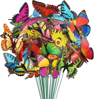 75 Pcs Butterfly Decoration Stakes Garden Butterfly Wing Width 3.5In Ornaments f - Image 1 of 4
