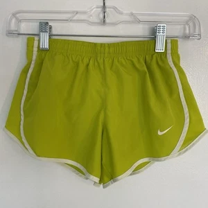 Nike Shorts Girls Small Lime Green Dri-Fit Tempo Running Lined Lightweight - Picture 1 of 7