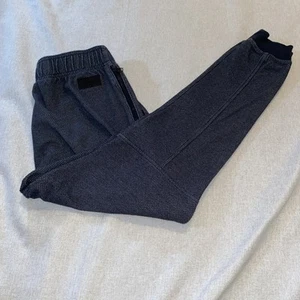 Under Armour Joggers Black Gray Pants Zip Pockets Fitted Mens L Articulated Knee - Picture 1 of 5