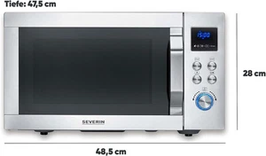 SEVERIN 4-in-1 Mikrowelle „Crispy Wave“, Heißluft-Funktion bis 230°C - Bild 1 von 10