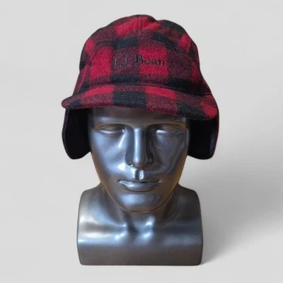 Шерстяная шапка L.L.Bean Maine Guide с PrimaLoft клетчатая размер средний  - Изображение 1 из 4