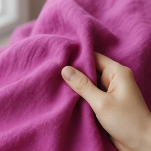 Steel Pink Linen Fabric by the Yard – Medium Weight for Apparel, Crafts & Decor - Picture 1 of 10