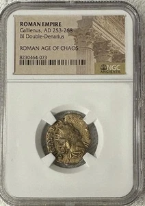 ROMAN EMPIRE Gallienus AD 253-268 BI Double-Denarius NGC Certified - Picture 1 of 2