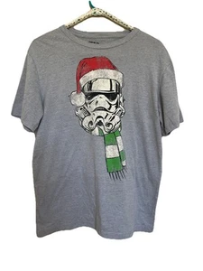 Star Wars Camicia Grigio Grafica Girocollo Manica Corta Natale Taglia M, Medium - Foto 1 di 5
