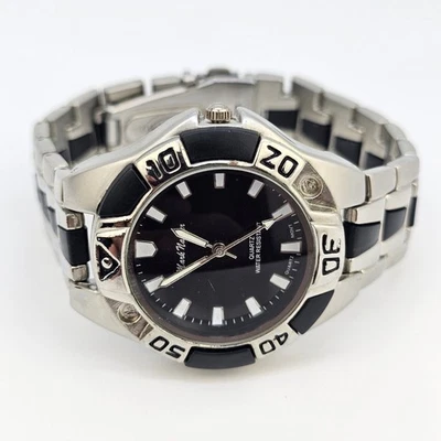 Reloj Hombre Mark Naimer 40MM Esfera Negra Gris Negro Pulsera Banda 8" Batería Nueva Foto 1 de 4