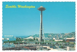 Vintage Space Needle Seattle Center Washington Mike Roberts Color Postcard - Picture 1 of 2